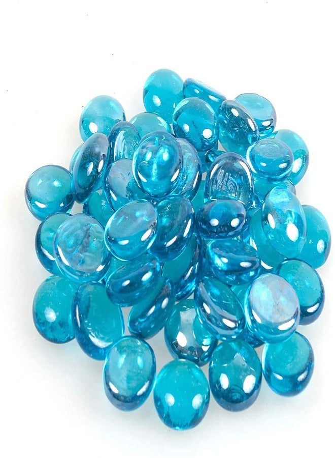 VANNEF® Premium Decorative Blue Glass Pebbles for Vase Fillers Aqurium/Fish Tank, Plant Pots, Home, Garden, Indoor & Outdoor Decoration (400 gm Blue) - Image 1